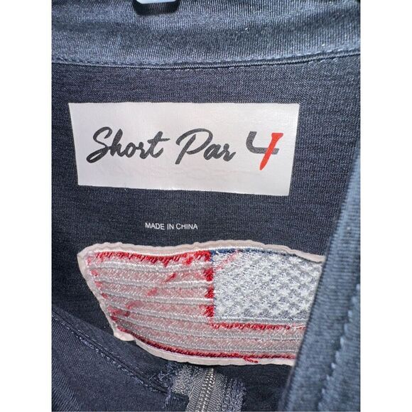 Short Par 4 Pullover women XL Performance Golf 1/4 Zip Stretch XL Navy Blue - Picture 4 of 6